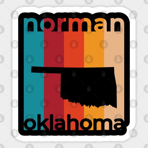 Norman Oklahoma Retro Sticker by easytees